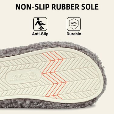Жіночі м'які капці з ефектом пам'яті (Memory Foam), плюшеві домашні тапочки для жінок, сірі, розмір 36/37 EU
