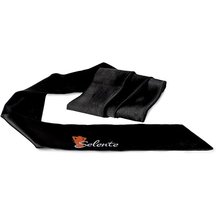 Selente Luxury Love - комплект жіночої білизни з атласної маски для очей (виготовлено в ЄС), червоно-білий (S-M, чорний/відображення)