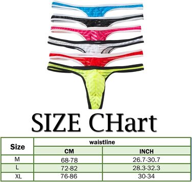 QiaTi Сексуальні жіночі труси-сліпи (6 шт.) - бікіні, кольорові смуги, розмір XL