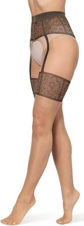 Шкарпетки-шкарпетки з візерунком BANANALU з відкритим кроком 20 Den XL Daino/Nero - 3 шт.