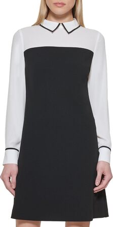 Сукня-міні Tommy Hilfiger чорна з довгим рукавом та коміром, розмір 38 Petite
