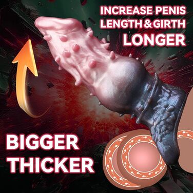 Силіконовий гігантський пеніс-чохол (19 см) для чоловіків та пар - реалістичний пеніс-чохол, пеніс-розширювач, пеніс-манжета