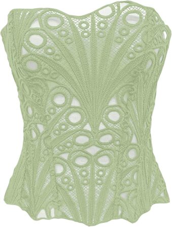 Корсет для жінок з животом, корсет-топ великих розмірів, готичний вінтажний корсет-бастінг, корсет-формувальник, цинчер, світло-зелений, XS