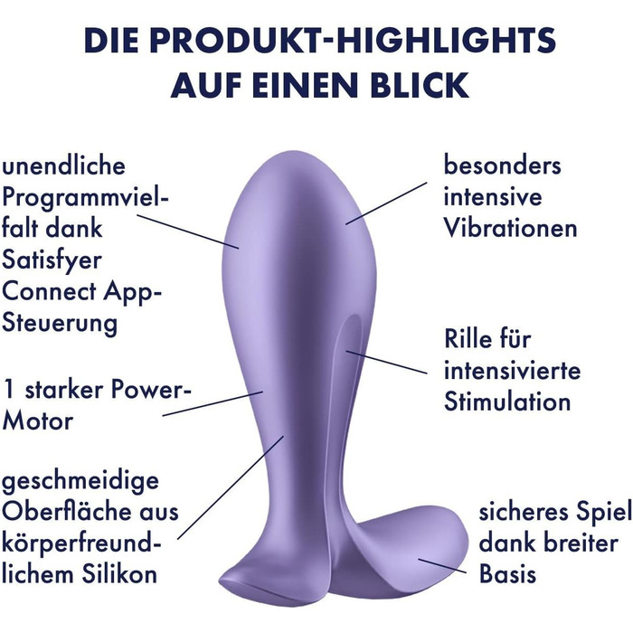 Анальний вібратор Satisfyer Intensity Plug - компактний, водонепроникний (IPX7) | Сильний, з пультом керування | Силікон для чоловіків та жінок | 11,3 см