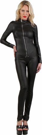 Комбінезон MISS NOIR з ефектом лакованого шкіряного покриття (Wetlook) S-3XL, чорний (20750-BK)