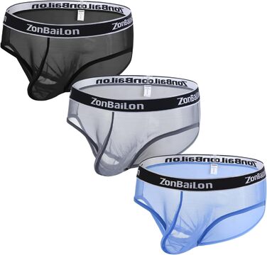 Сліпекс для чоловіків YAHWULAI: сексуальна та зручна білизна з великим кишеньком (чорний, синій, темно-сірий)