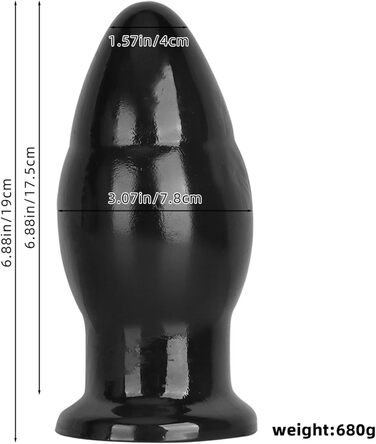 Анальний масажер XXL з сильним сукупником - анальний дилататор для жінок та чоловіків, чорний