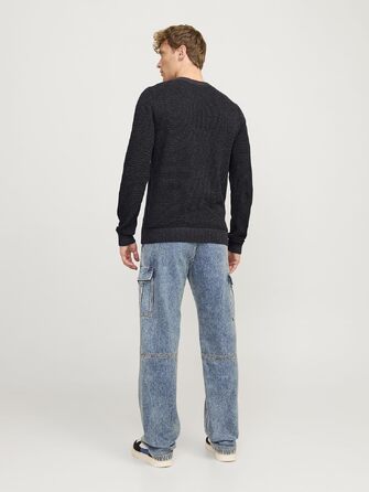 Чоловічі джинси Slim Fit JACK & JONES JJIGLENN (Dark Grey Melange), розмір XXL
