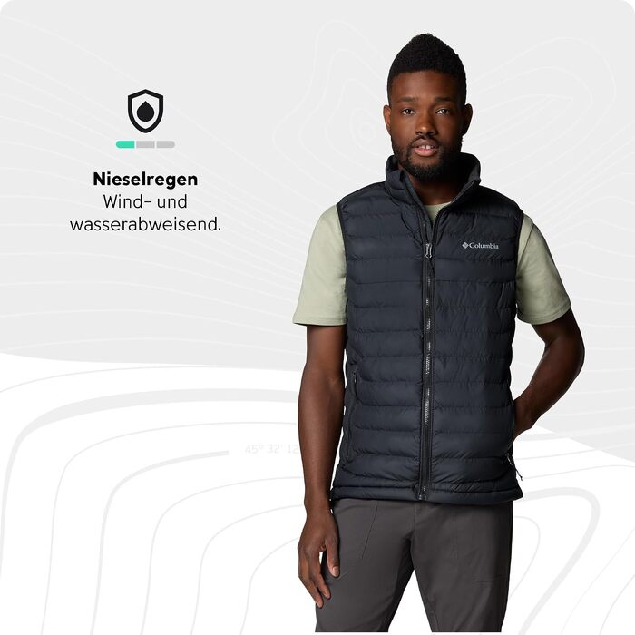 Чоловічий утеплений жилет Columbia Powder Lite II Vest, чорний, розмір M