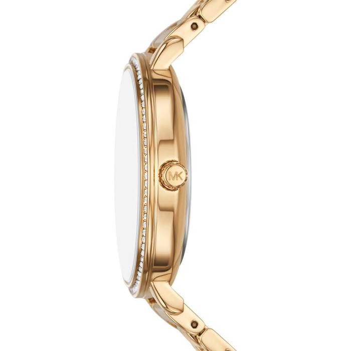 Жіночий годинник Michael Kors Pyper кварцовий, золотистий зі сталевим браслетом та білим циферблатом