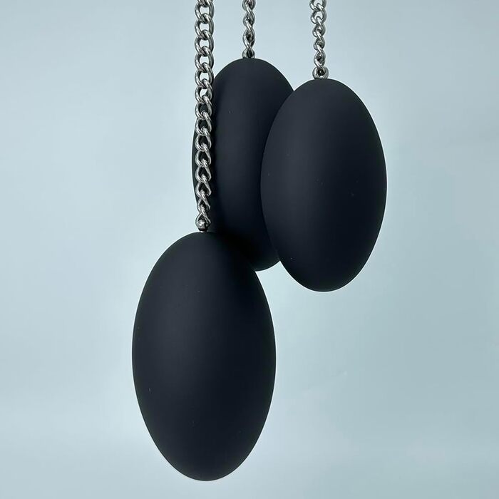 Анальний плаг з силікону у формі яйця з ланцюжком, анальні кульки, силіконовий дildo, великі яйця для анального сексу, мастурбація для жінок та чоловіків