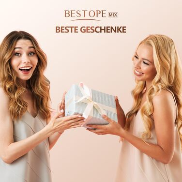 Стайлер для волосся BESTOPE MIX трійний плойка-гофре 22 мм для ефекту «морських хвиль» (Beach Waves), керамічне покриття, швидкий нагрів до 210°C, Rose Gold та Чорний