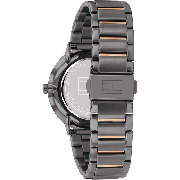Жіночий багатофункціональний кварцовий годинник Tommy Hilfiger Gunmetal Gray, водонепроникність 3ATM, сталевий ремінець