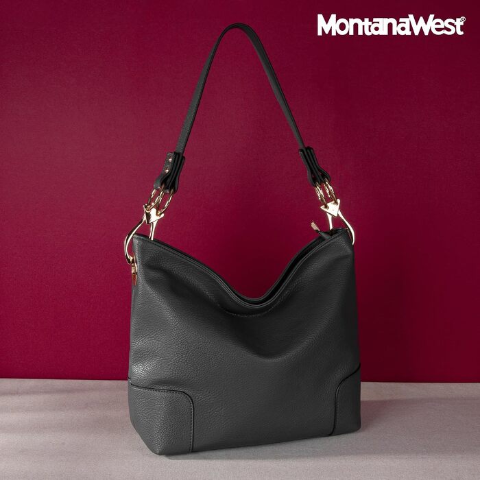 Жіноча сумка-хобо середнього розміру Montana West Special-grey: стильна сумка через плече з верхньою ручкою