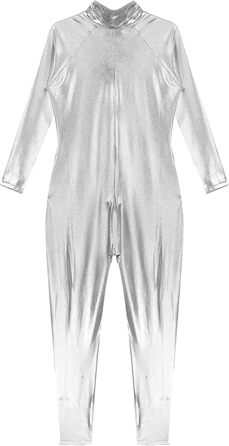 Жіночий комбінезон з довгим рукавом GRRKDFQ срібного кольору, розмір XXL