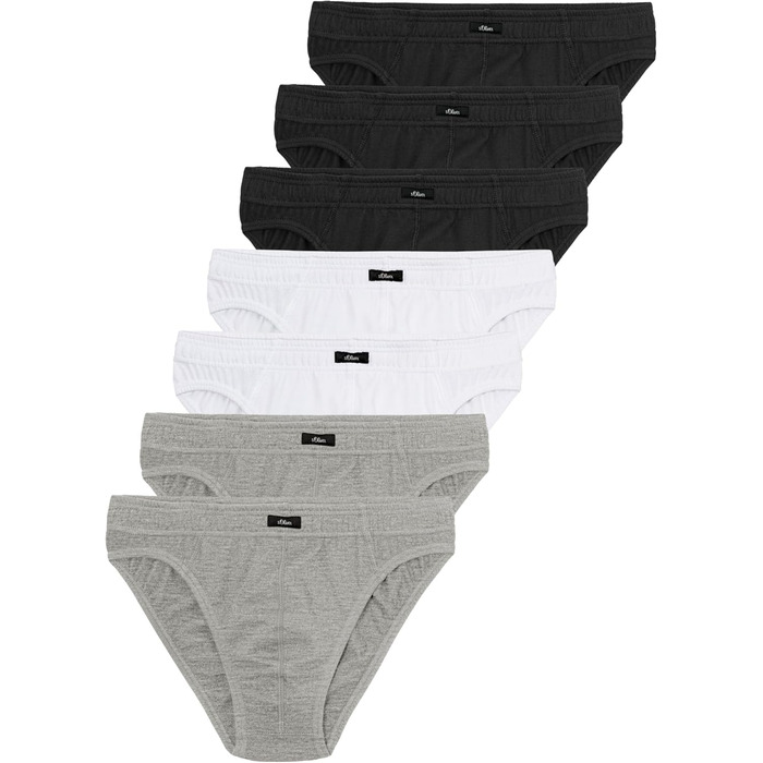 Труси чоловічі s.Oliver (7 шт. в упаковці) білі, сірі, чорні (S)