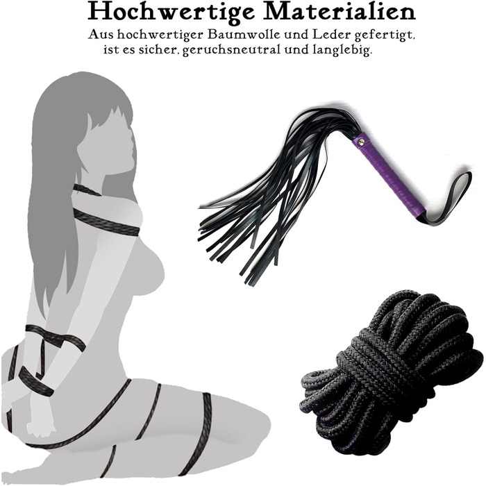 Набір для БДСМ: наручники, аналплаг, чік, пета, набір 18 предметів для пар