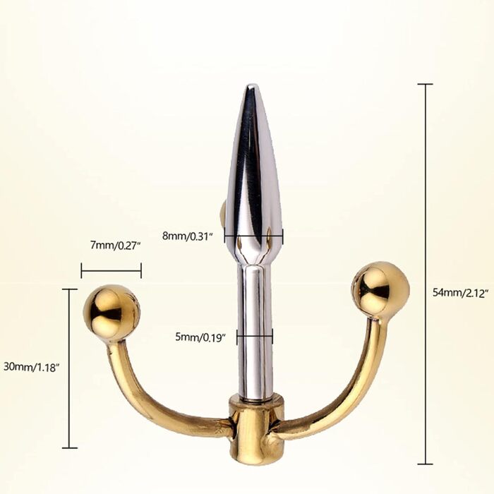Розширювач сечоводу з нержавіючої сталі, набір: 3 шт. (діаметри 30 мм), з кульками, металевий катетер, пеніс-плаг, кільця на пеніс (2 шт.), розширювач сечоводу для чоловіків