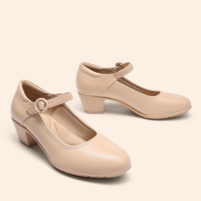 Жіночі туфлі-човники Dream Pairs із закритим носком, бежевий колір (Nude), розмір 40.5 EU