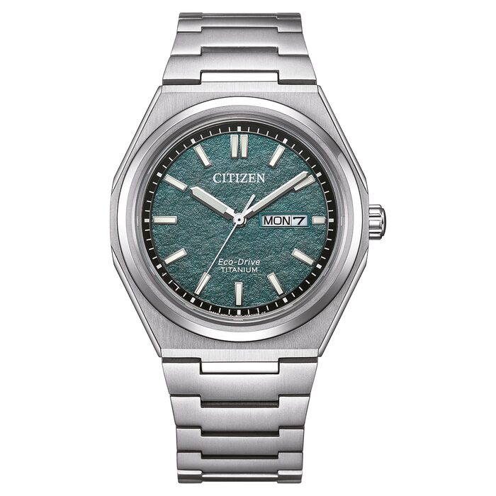 Чоловічий кварцовий годинник Citizen Analog 32028114 зеленого кольору, 39.5 мм