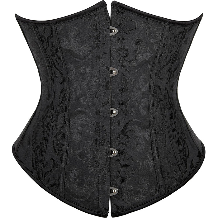 Корсет для жінок SZIVYSHI з мереживом та шнурівкою, чорний жаккард, розмір L