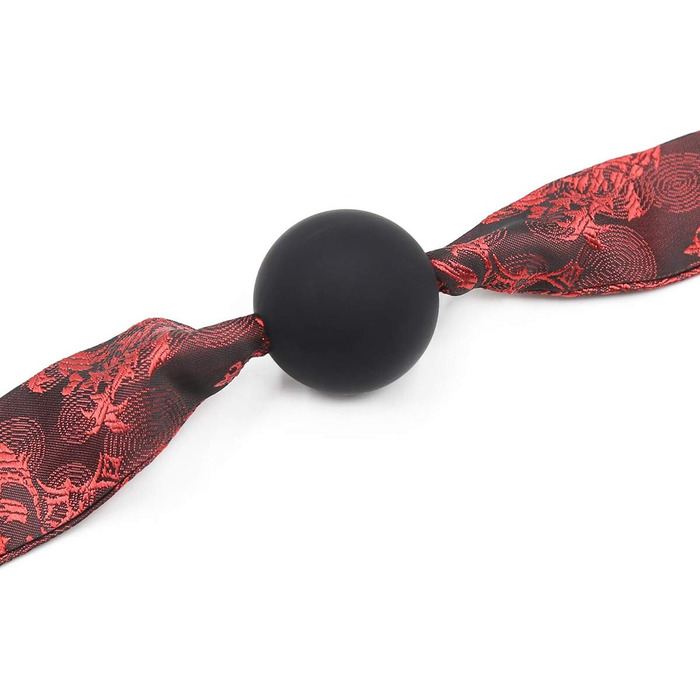 Сексуальна стрічка для губ Ball Plug, чорний, кругла, для дорослих