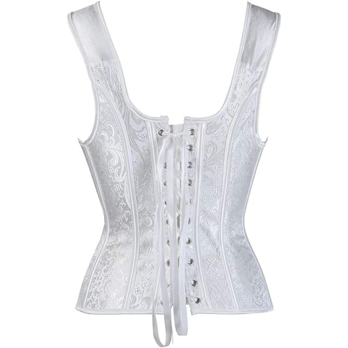 Топ-корсет HNGHOU Daen-Korsett: топ-корсет, шнурівка, пуш-ап, формирующая білизна, топ-бюстгальтер (білий, M)