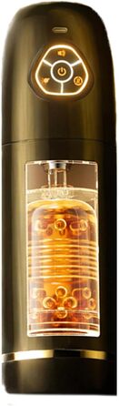 Електричний мастурбатор для чоловіків: насос, вібрація, ковзання, обертання та виділення рідини. Чорний секс-іграшка