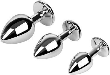 Анальний розширювач EIS, набір з 3-х частин з алюмінію з кристалами, широка база для тренування