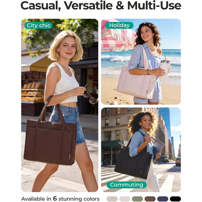 Жіноча сумка-шопер Bagsmart Puffer 21Л для ноутбука 15.6