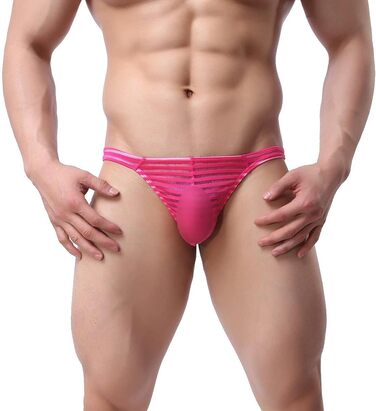 QiaTi чоловічі труси-стрінги, 6 шт. у наборі, мереживні, кольорові