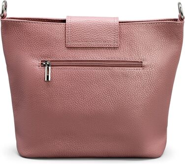 Жіноча сумка через плече Brise Art ELLIE з натуральної шкіри, ручної роботи, Crossbody Bag з 6 відділеннями, Made in Italy (Колір: Старорожевий)