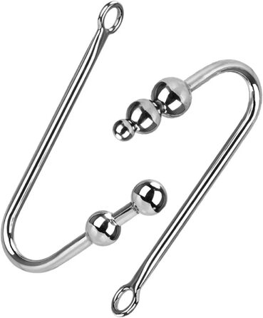 Анальний пробка з гачком, нержавіюча сталь, кульки, анальні кульки, масажер простати, секс-іграшка для пар, дорослі ігри, 3 кульки