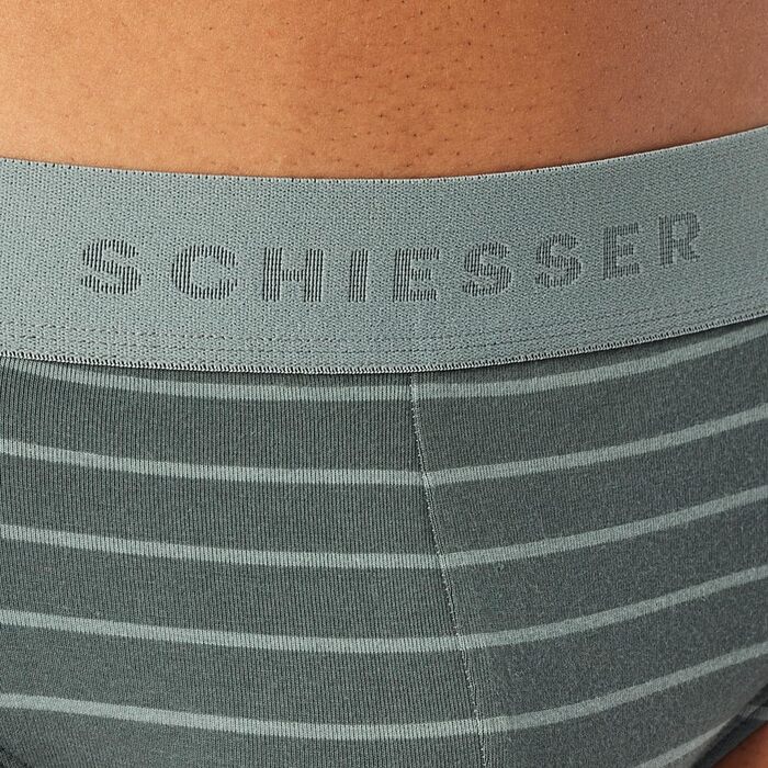 Труси чоловічі Schiesser 3 шт. Bio Baumwolle Multipack Organic (XXL, Темно-синій / Зелений)