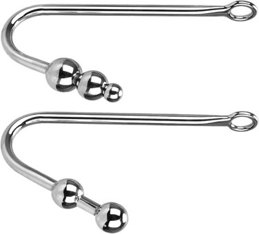 Анальний пробка з гачком, нержавіюча сталь, кульки, анальні кульки, масажер простати, секс-іграшка для пар, дорослі ігри, 3 кульки