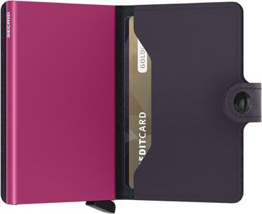 Слідовий гаманець-картхолдер Secrid Miniwallet Matte для жінок та чоловіків, Dark Purple-fuchsia (10.2 x 6.5 x 2.1 см)