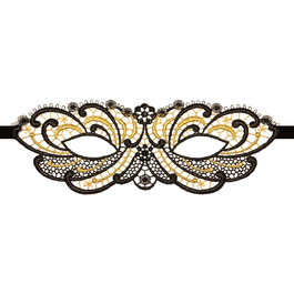 Маска для очей Lucky Cheeks Queen of Love - Чорний/Золотий колір