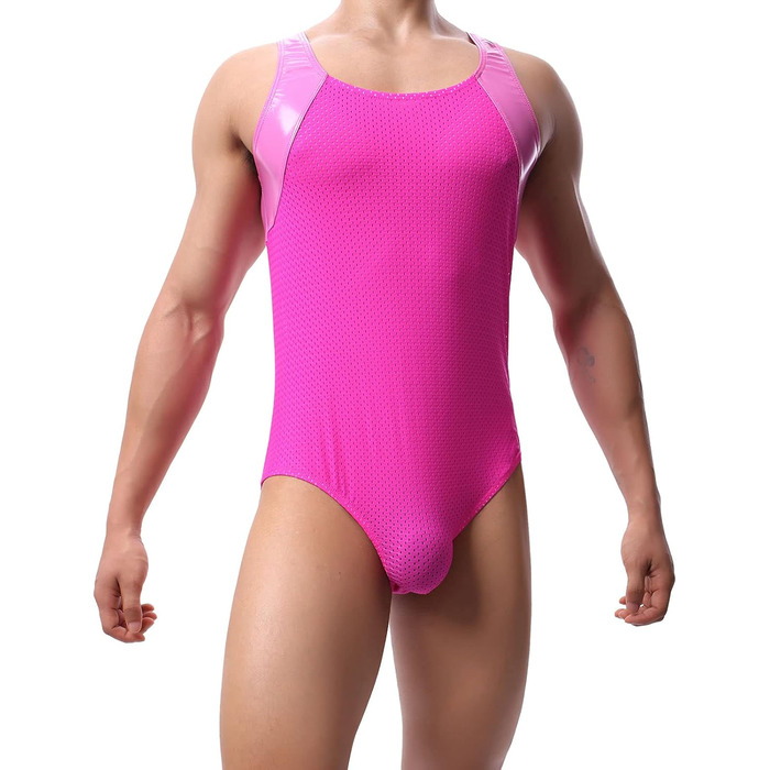 Боді для чоловіків YUFEIDA: спортивний костюм-боді, облягаючий, рожевий, розмір L