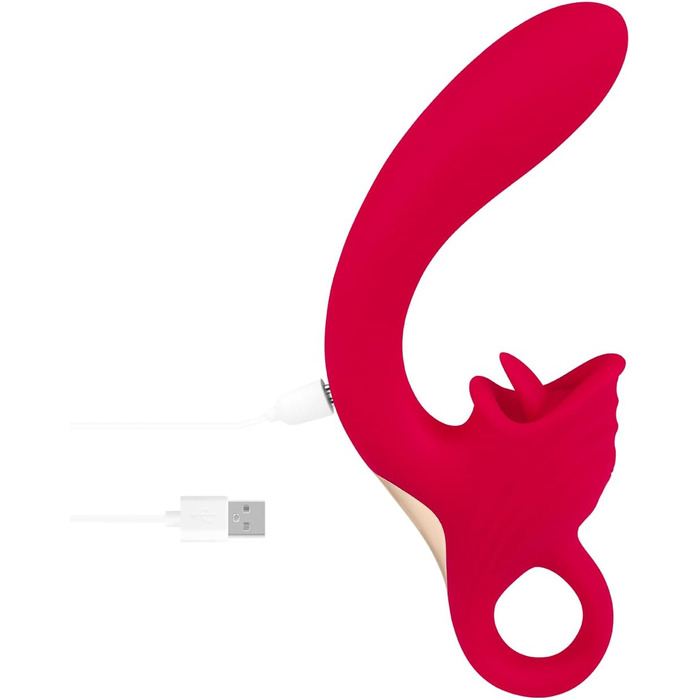 Вібратор EIS Silikon-Rabbit з масажером клітора, 21.5 см, водонепроникний (IPX7), акумуляторний, 2 мотори з 7 програмами вібрації, безпечний матеріал