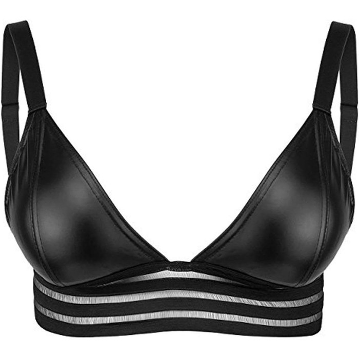 Чорний шкіряний браслет Noir Handmade Wet Look F157, розмір M