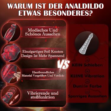 Набір секс-іграшок для жінок: вібратор, анальний дildo, стимулятор простати. Чоловічий анальний плагін з 7 функціями. Чорний та червоний колір