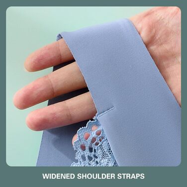 Бюстгальтер без кісточок Necalisi з застібкою на блискавці спереду, мереживний, з перехресним витонченням спини, синій, Push up, 42/95E