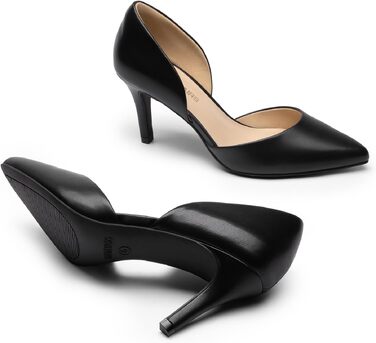 Жіночі туфлі-човники DREAM PAIRS на високих шпильках, чорні (PU шкіра), розмір 37 EU