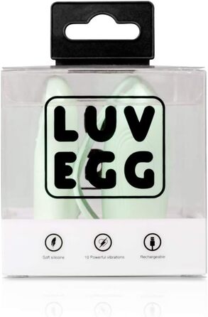 Вібраційний масажер LUV EGG з пультом дистанційного керування для чуттєвого почуття - Підходить для пар та новачків: 10 режимів, водонепроникний, перезаряджуваний, зелений