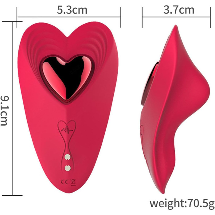 Вібратор для жінок та пар з пультом дистанційного керування, 10 режимів, Butterfly Vibrator