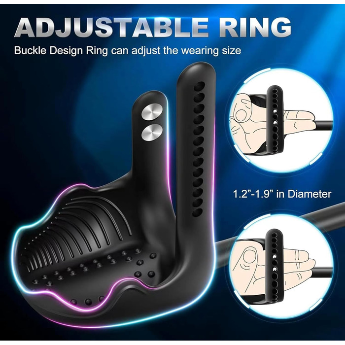 Вібраційний кільце для статевих органів з пультом дистанційного керування, 10 режимів вібрації, стимулятор G-точки, масажер для чоловіків та пар