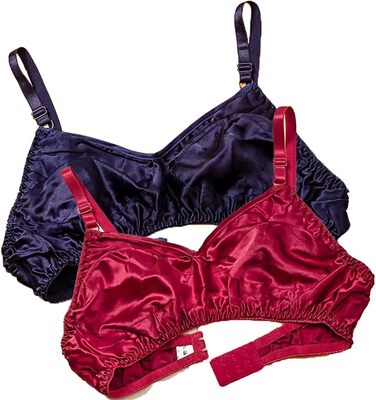 2 шт. Шовкові бра Seiden-BHS Ultradünne для жінок, без кісточок, м'які та зручні для повсякденного носіння, 2025 (18,34/75) 34 18