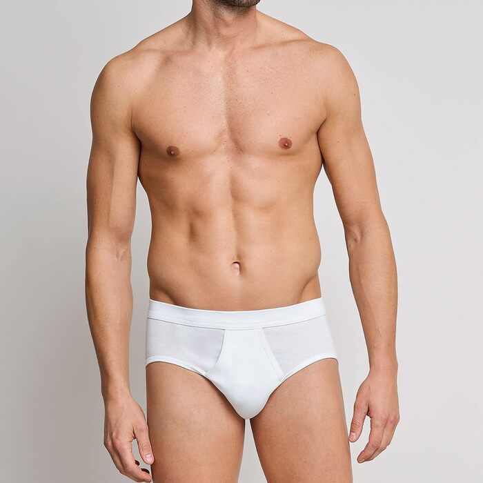 Труси чоловічі Schiesser з вирізом, рифлений трикотаж, білі, 4 штуки в упаковці, розмір L