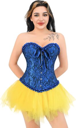 Корсет-топ Florales з квітковим принтом для жінок, великий розмір (XL), фіолетово-чорний колір