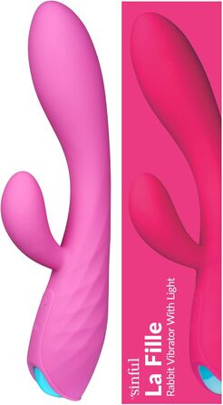 Вібратор для жінок Sinful Rabbit з стимуляцією клітора - водонепроникний та перезаряджуваний G-spot вібратор - секс-іграшка для дорослих, стимуляція G-точки